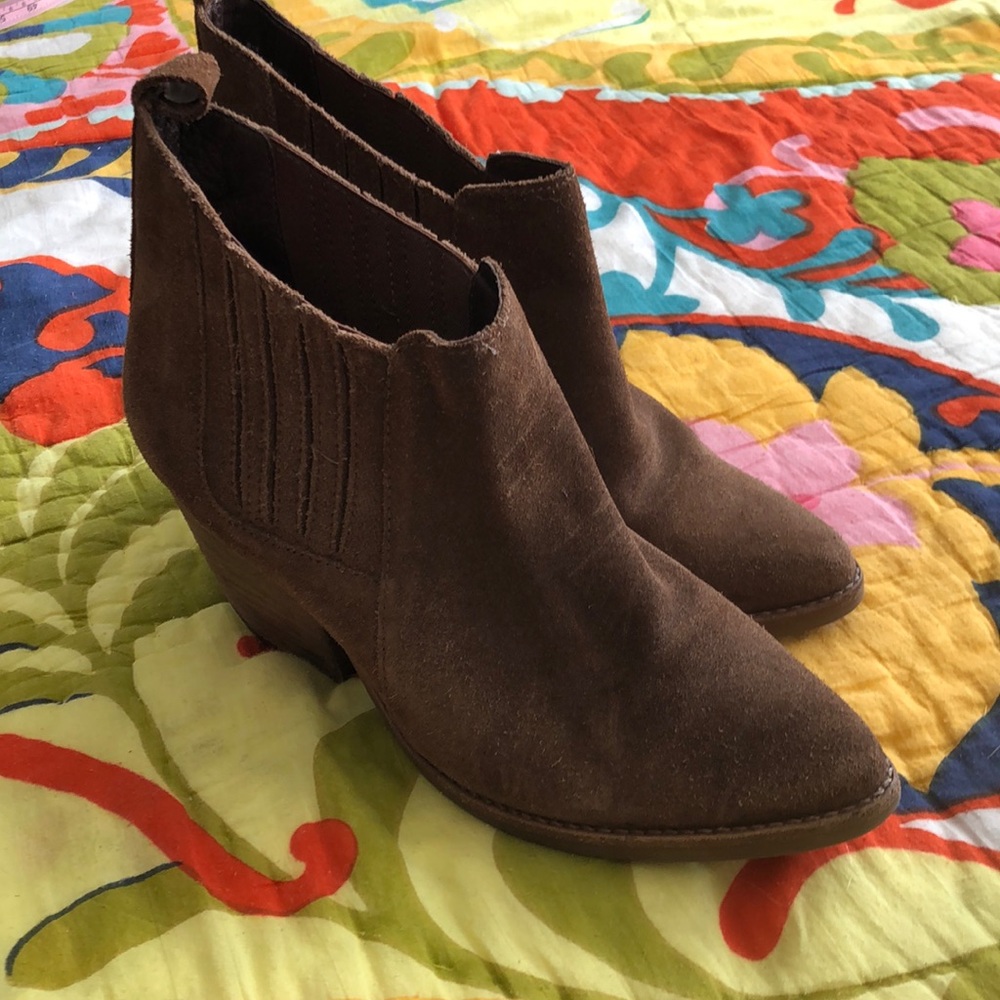 Anthropologie Suede Booties